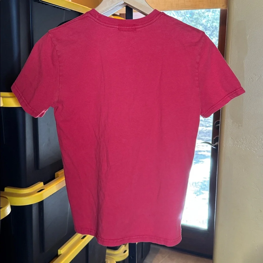 Polo Ralph Lauren Boys Red Embroidered Pony Tee Size L 14/16 Cotton